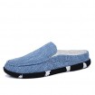 Men's Shoes Casual Linen Clogs & Mules Black/Blue  