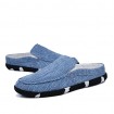 Men's Shoes Casual Linen Clogs & Mules Black/Blue  