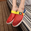 Men's Shoes Casual Fabric Clogs & Mules Black/Yellow/Red  