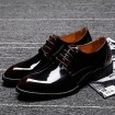 Men's Shoes   2016 New Style Hot Sale Party/Office/Casual Black/Burgundy Patent Leather Oxfords  