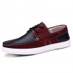 Men's Shoes Outdoor / Casual Nappa Leather / Leatherette Boat Shoes Black / Red / Burgundy  