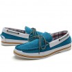 Men's Shoes Outdoor / Athletic / Casual Suede Boat Shoes Blue / Gray  