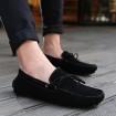 Men's Shoes Casual Suede Boat Shoes Black/Blue  