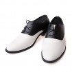 Men's Shoes Leather Wedding / Party & Evening Oxfords Wedding / Party & Evening Flat Heel Lace-up Black / White  