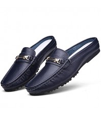 Men's Shoes Wedding/Office & Career/Party & Evening/Athletic/Dress/Casual Nappa Leather Loafers Blue/Brown/White  