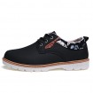 Men's Shoes Leather Casual Oxfords Casual Flat Heel Lace-up Black / Blue / Brown / White  