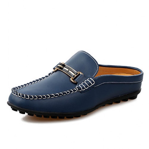 Men's Shoes Casual Leather Loafers White / Navy  