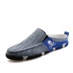 Men's Shoes Fabric Outdoor / Casual Clogs & Mules Outdoor / Casual Flat Heel Slip-on Black / Blue  