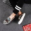 Men's Shoes Athletic Canvas Fashion Sneakers Black / White  