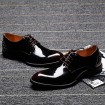 Men's Shoes   2016 New Style Hot Sale Party/Office/Casual Black/Burgundy Patent Leather Oxfords  