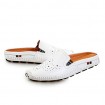 Men's Shoes Outdoor/Casual Leather Clogs & Mules Black/White/Orange  