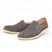 Leather Casual Loafers Casual Low Heel Slip-on Blue / Brown / Gray  