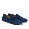 Men's Shoes Casual Suede Boat Shoes Black/Blue  