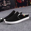 Men's Shoes Athletic Canvas Fashion Sneakers Black / White  