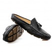 Men's Shoes Leather Casual Clogs & Mules Casual Stitching Lace / Tassel / Slip-on Black / Blue / Brown / White  