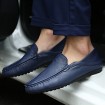 Men's Shoes Office / Casual Style Leather Boat Shoes Men Fashion Driving Shoes Black / Blue / White  